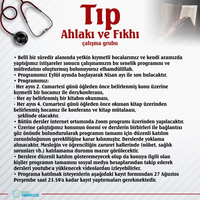 Tıp Ahlakı ve Fıkhı Çalışma Grubu - Görsel 2
