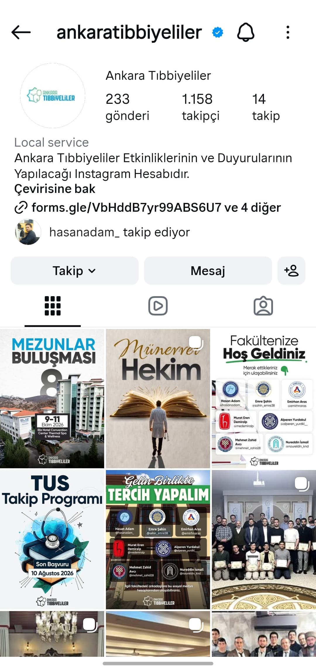 Ankara Tıbbiyeliler Instagram - 1